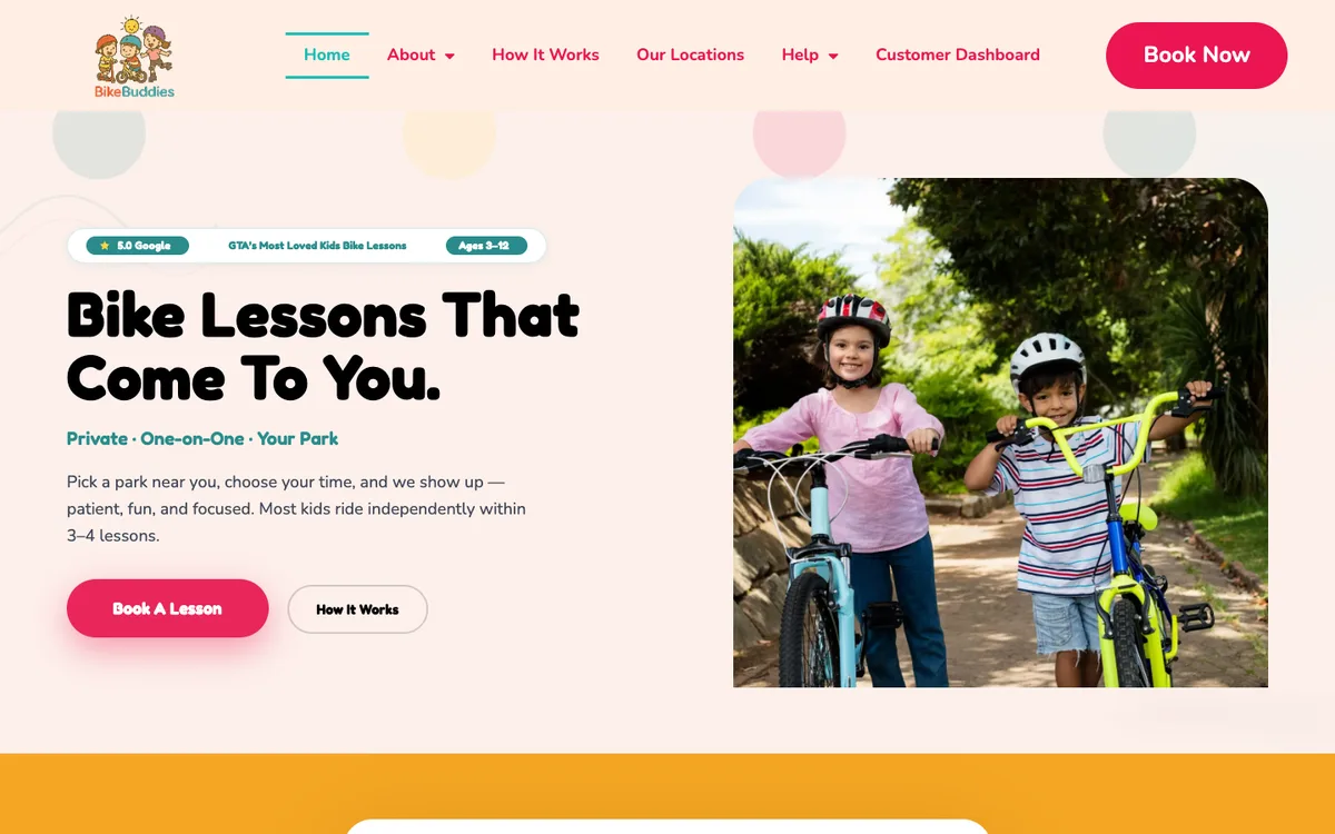 The Bike Buddies homepage